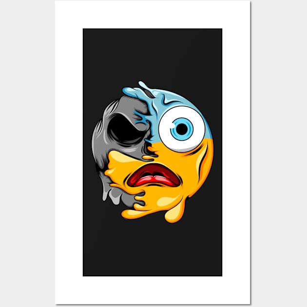 Astonished Zombie Emoji Wall Art by D3monic